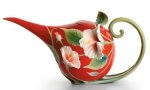 Island Beauty Hibiscus Flower Teapot